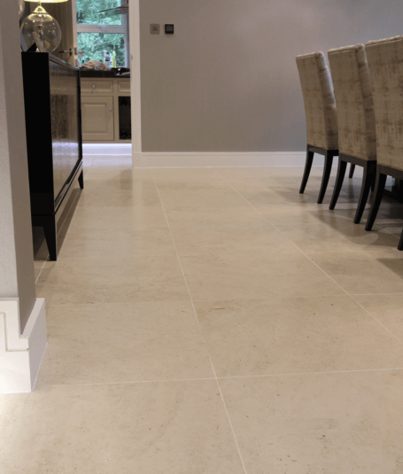 Stunning dining room floor tiling by Harrogate tilers PRD Ceramics