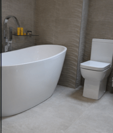 Contemporary Bathroom Installation by Harrogate Tiler, PRD Ceramics