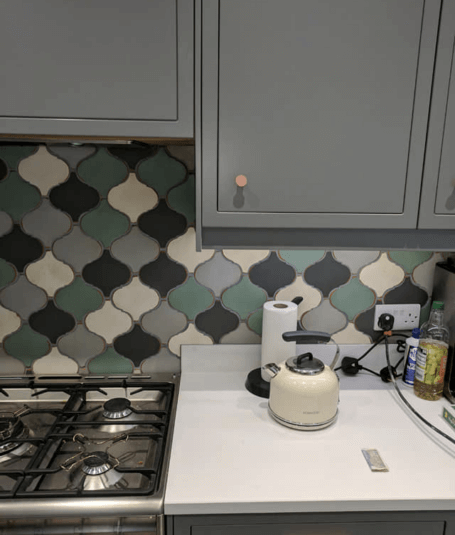 Kitchen splash back from Fired Earth